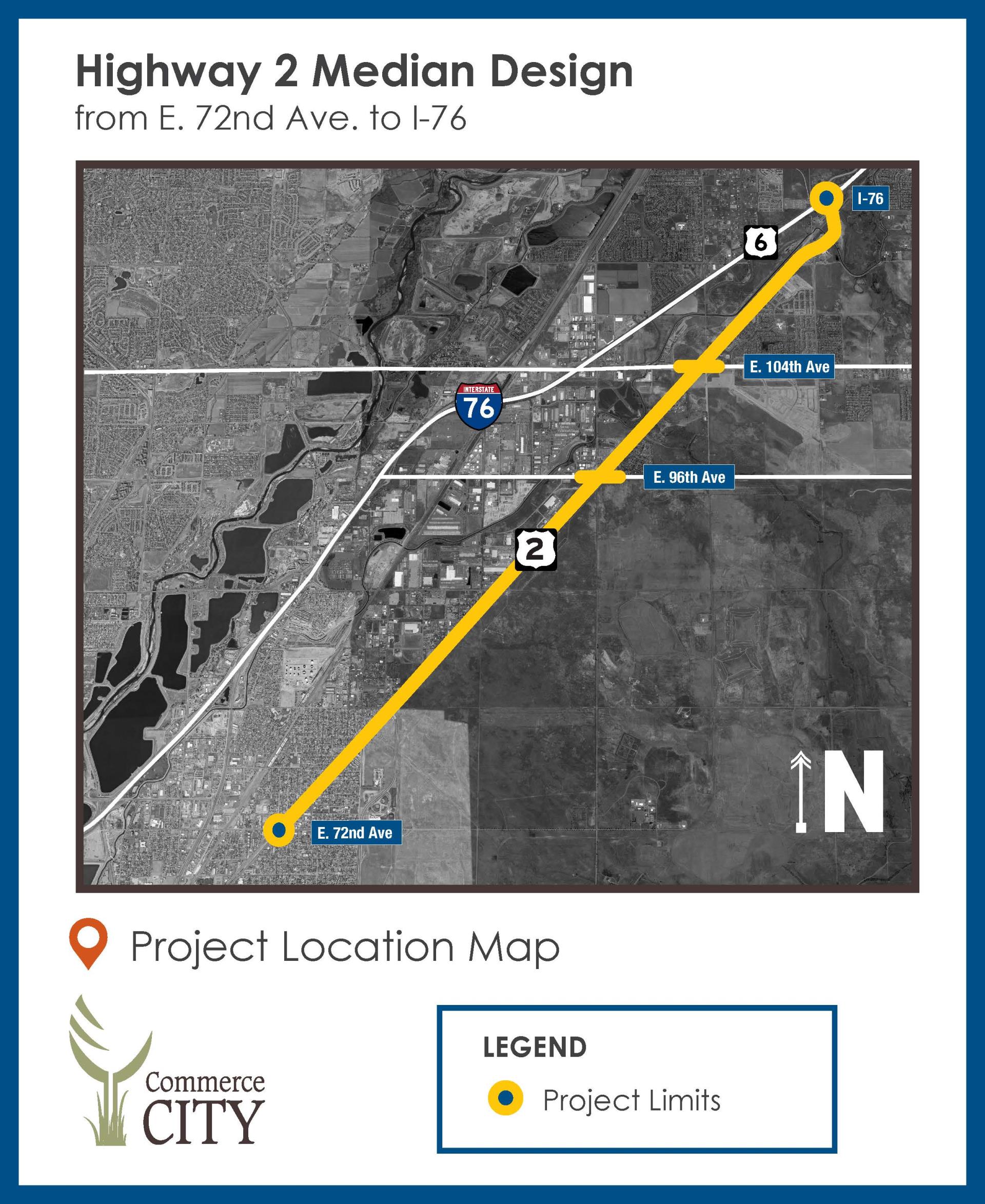 Median Design Project Location Map