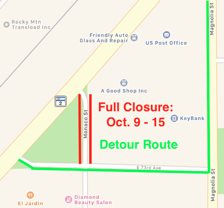 Road detour map